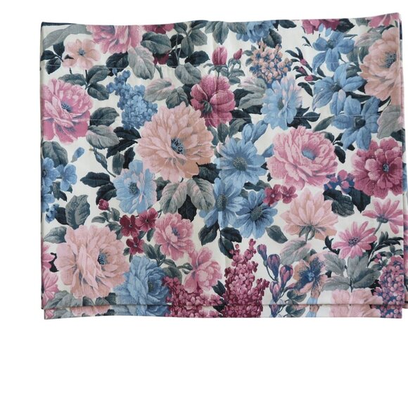 Burlington Floral Flower Valance Chic Cabin Country Cottage 16" X 84" Vintage US - Picture 3 of 6